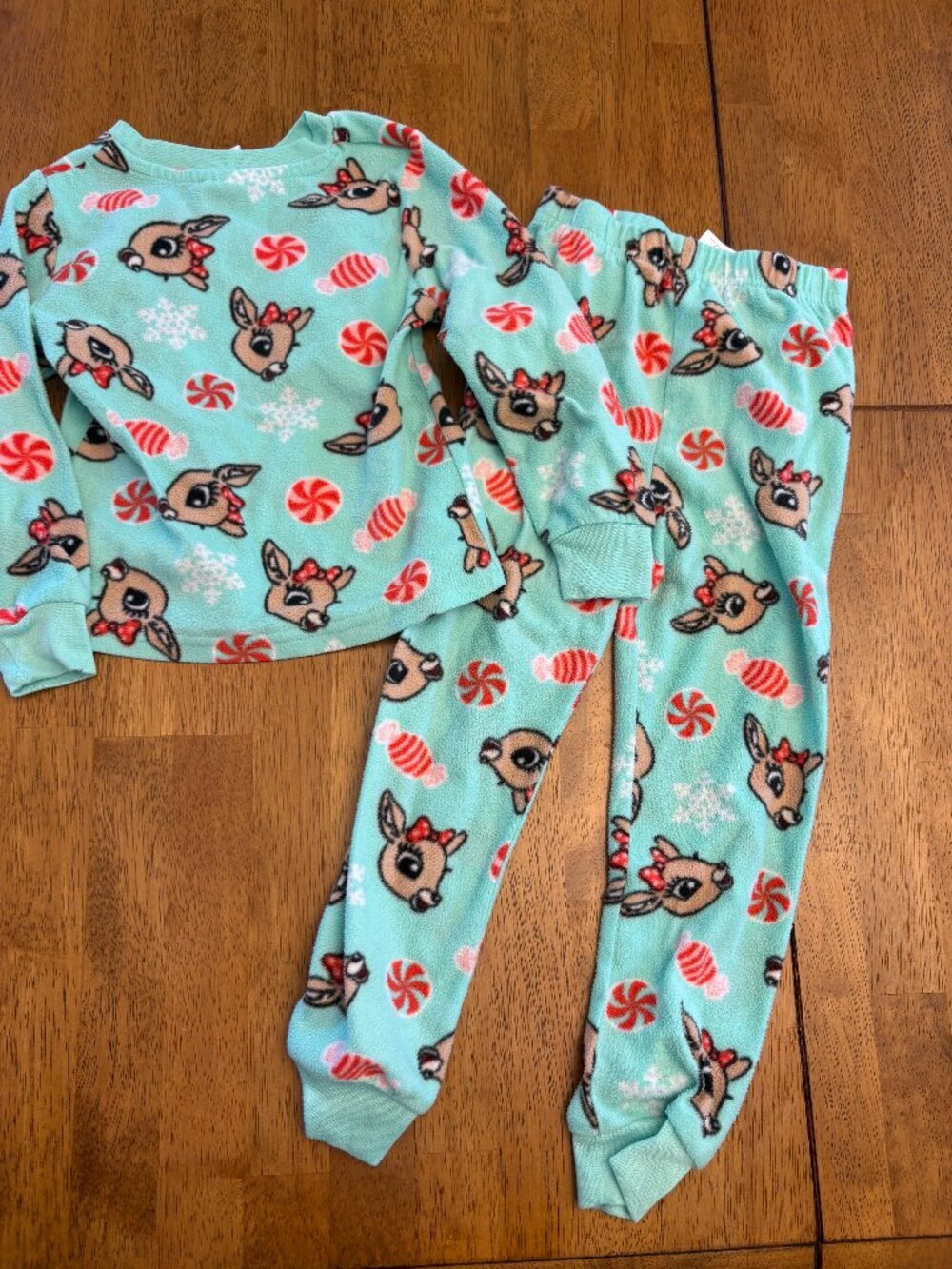 Rudolph the red nosed reindeer plush fleece pajama set